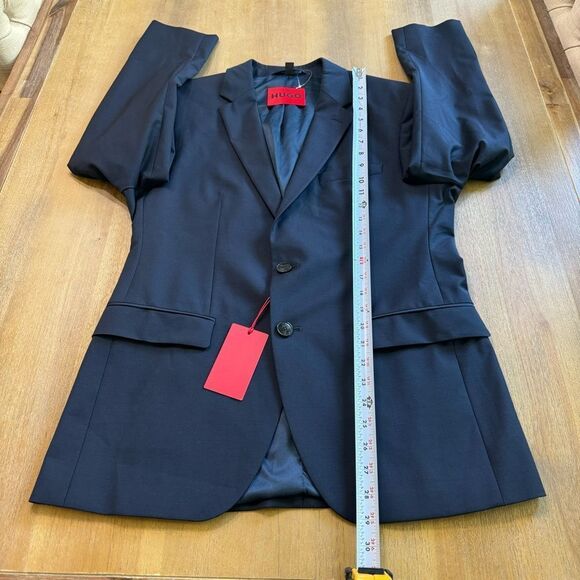 Hugo Boss Men's Blue Suit Jacket 36R Wool Stretch Regular Fit 2 Button Superflex - Picture 5 of 15